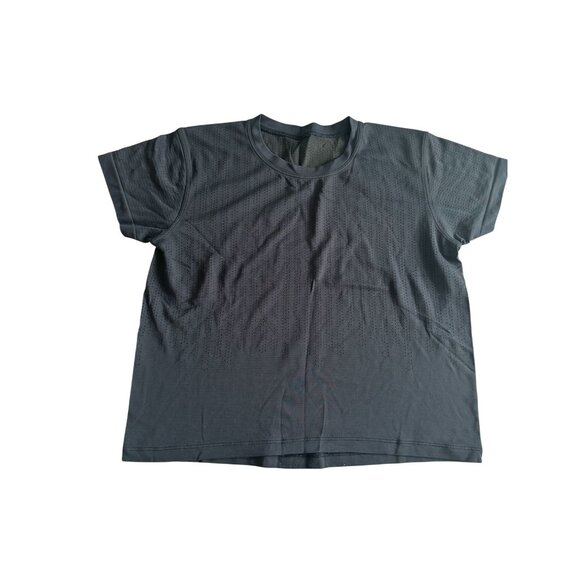 LULULEMON Black Workout Short Sleeve Top Size 8 - Picture 1 of 3